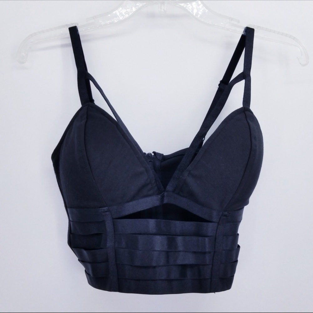 Bandage Deep V-neck Crop Top Bralette
